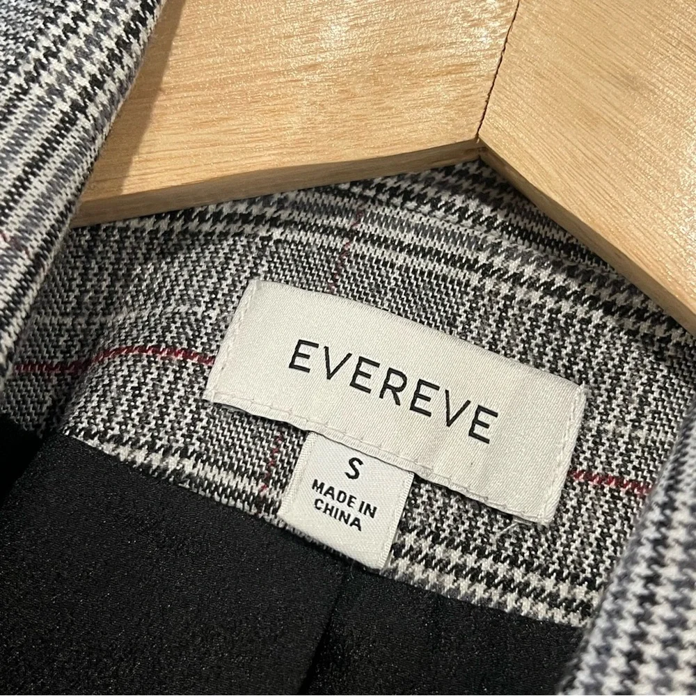 Evereve Dawson Plaid Blazer Grey Multi Small Careerwear Office Button‎ Front